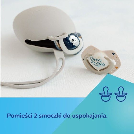 Canpol babies silikonowe etui na smoczki pink