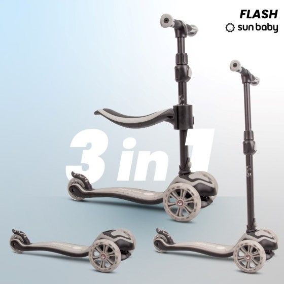 Slunce Baby Bicycle Race Scooter Skateboard Flash 3 v 1 z