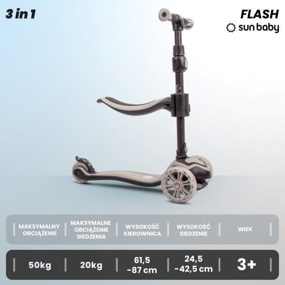 Sun Baby Bicycle Race Scooter Skateboard Flash 3 in 1 z