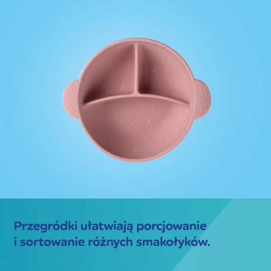Canpol Babies silikonskål med 3 fack och sugkopp