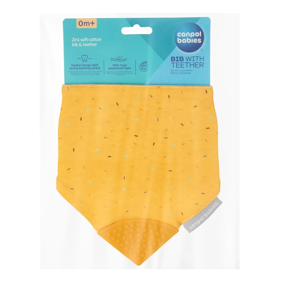 Canpol Babies anyag baba sárga gryzak -