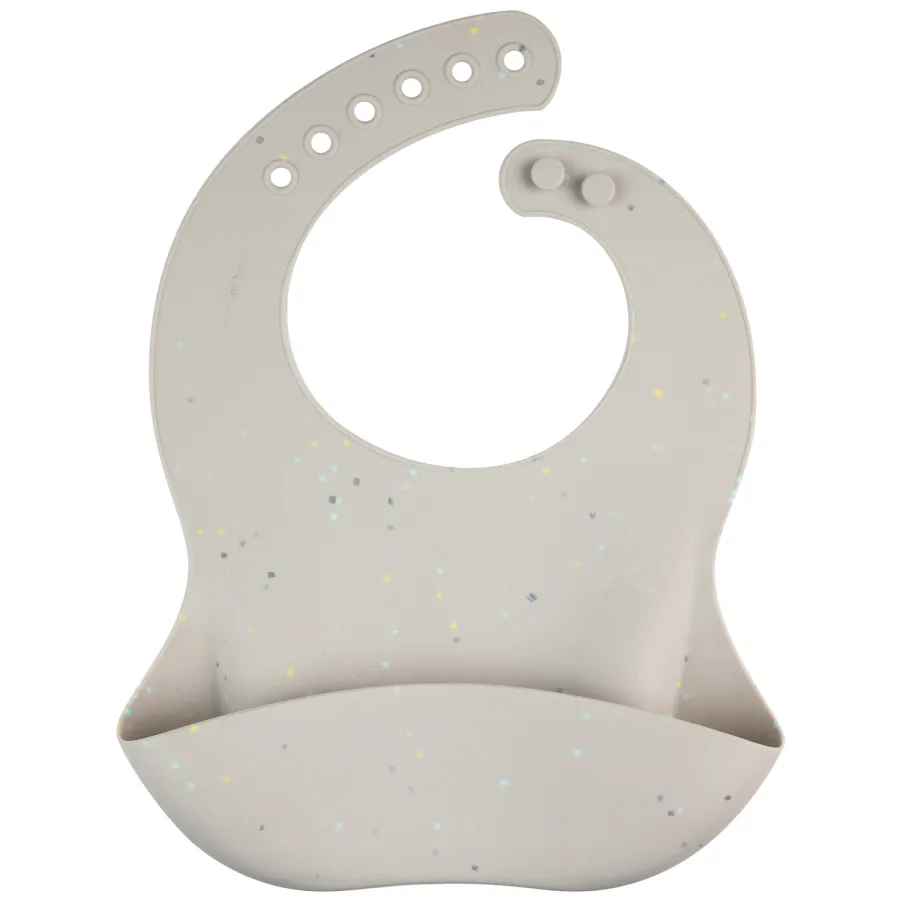 Canpol Csecsemők szilikon baba zseb pontokkal szürke -