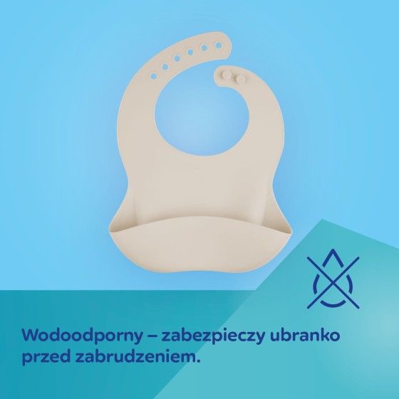 Canpol babies Śliniak silikonowy z kieszonką green