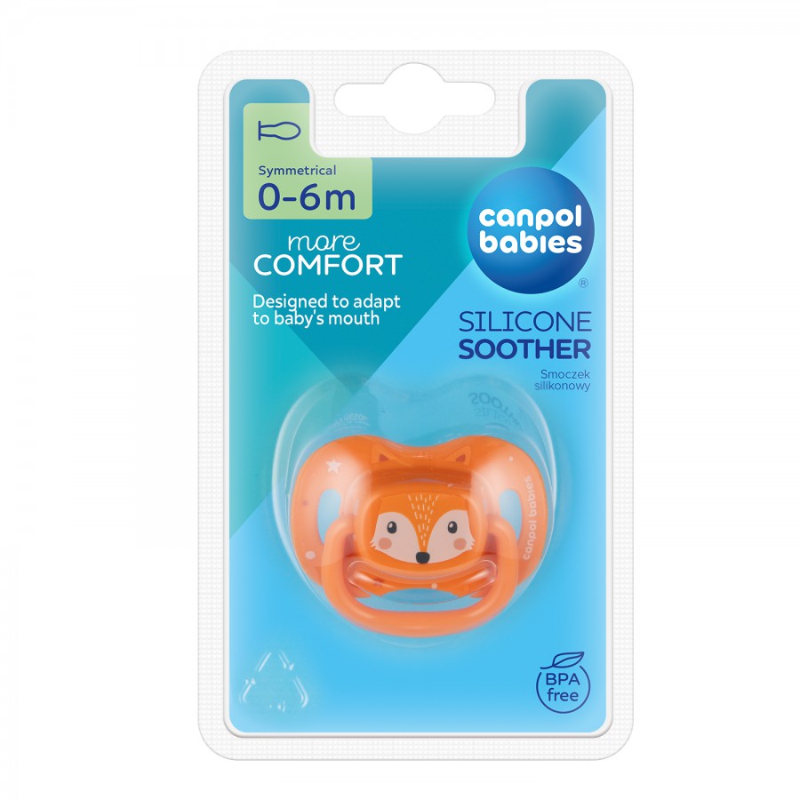 Canpol babies Smoczek usp. silikonowy 0-6m symetryczny CUTE