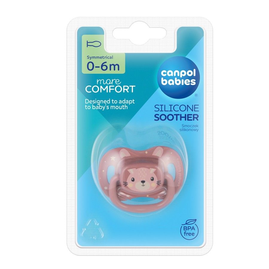 Canpol Babies Pacifier USP. Silicone 0-6m Symmetrical Cute