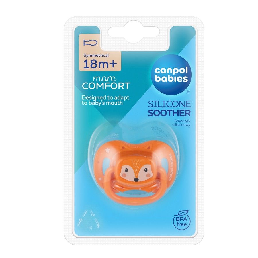 Canpol Babies Pacifier USP. Silikon 18m + symmetrisk söt