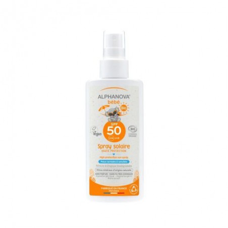 Alphanova Bebe, Przeciwsłoneczny Spray o wysokim filtrze SPF 50 SUN, 125ml