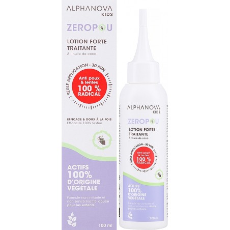 Alphanova Kids, Balsam für Läuse und deren Larven (Wirkung nach 30 Minuten) mit Kokosnussöl, 100 ml