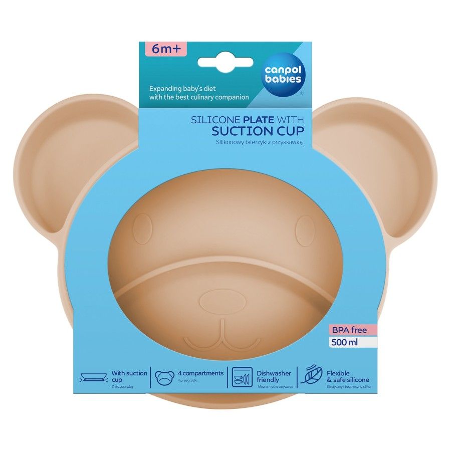 Canpol Babies Silicone Three-Silicone Square with Suction Cup