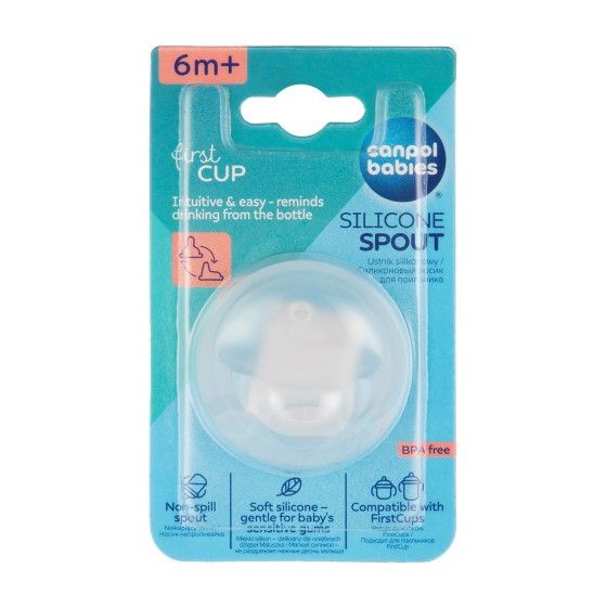 Canpol pour les bébés, une bouchée de FirstCup en silicone.