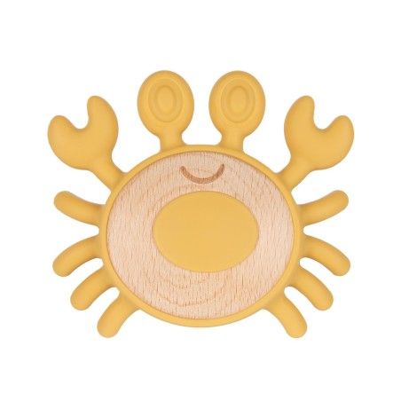 Canpol anneau de dentition en bois et silicone pour bébés KRAB