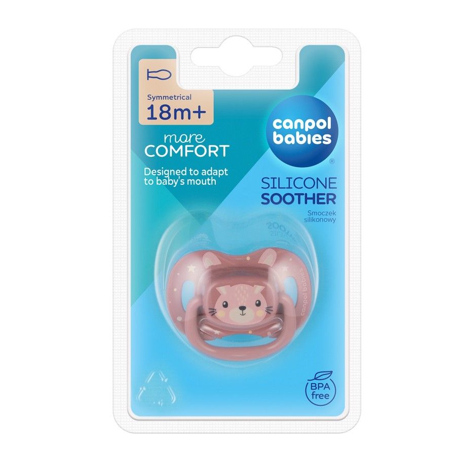 Canpol Babies Pacifier USP. Silicone 18m + symmetrical cute