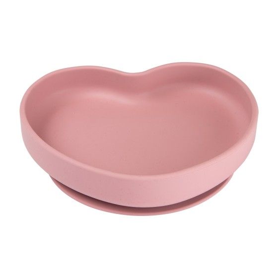 Canpol Діти силіконової пластини з всмоктувальною чашкою. Рожеве серце