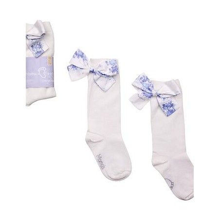 Mama's Feet Podkońówki with the Mon Cheri Bow - white 0 -1 years