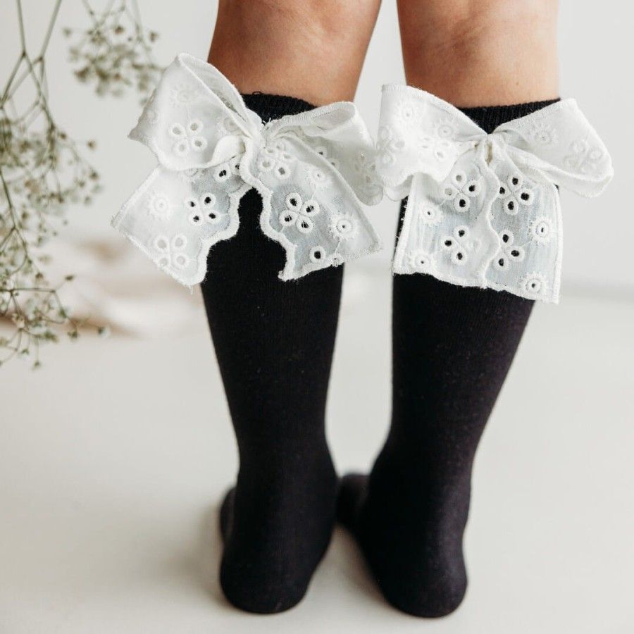 Mama's Feet Podkońówki s lukem Mon Cheri - černá 0-1 let
