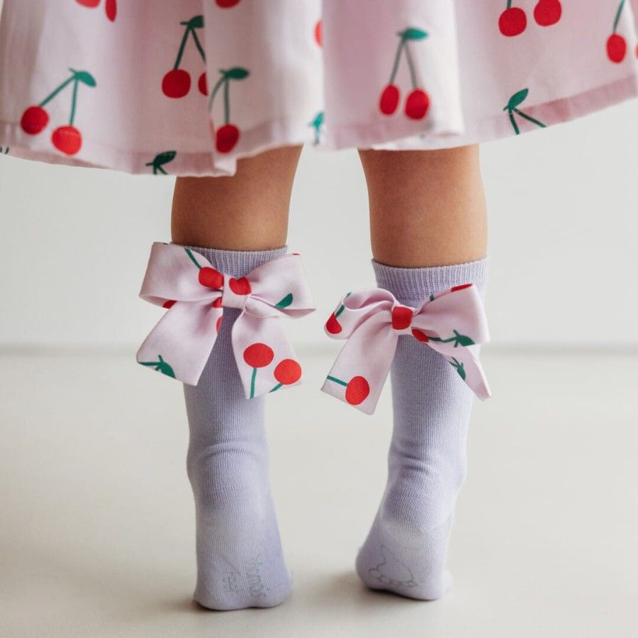 Mama's Feet Paddles with a Mon Cheri bow - lavender 0-1