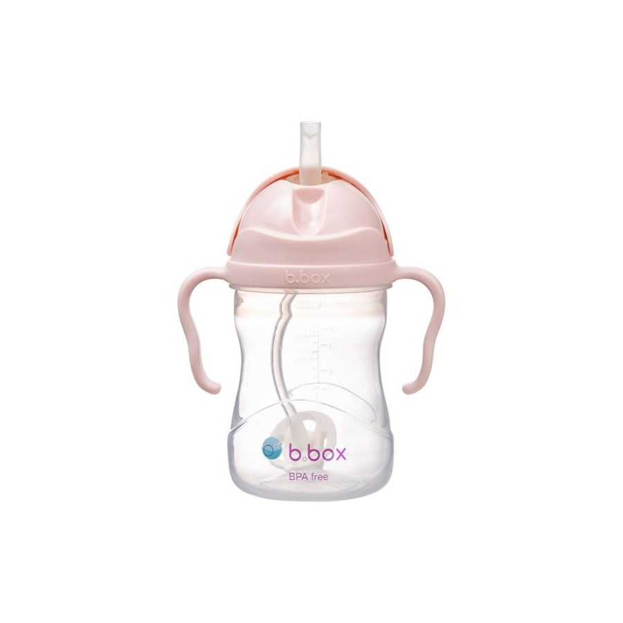 B.BOX BIDON ZE SŁOMKĄ 240ML RÓŻOWY