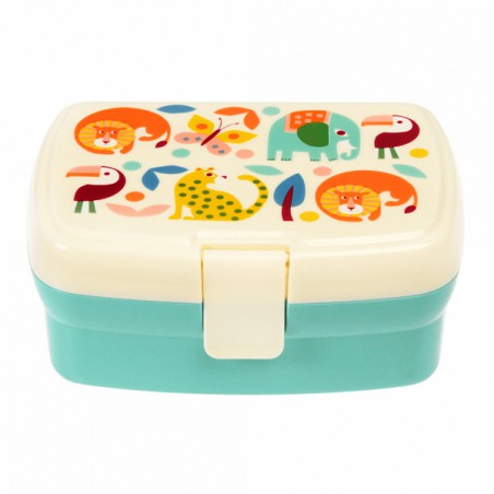 Rex London Lunchbox mit abnehmbarem Teller, Wildtiere