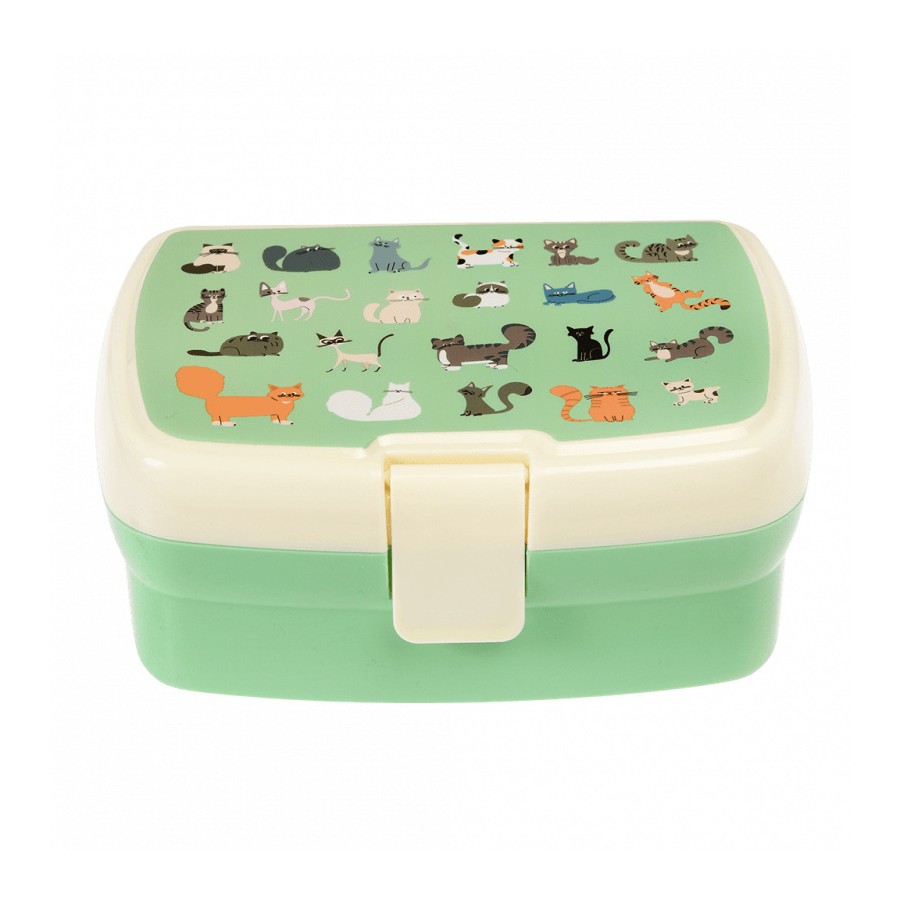 Rex London Lunchbox z wyjmowaną tacką, Koty - 5027455433806