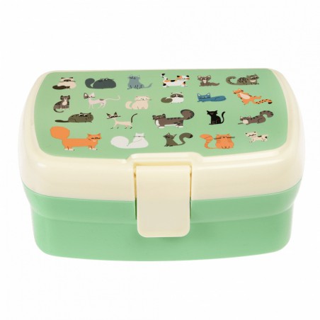 Rex London Lunchbox mit abnehmbarem Teller, Katzen