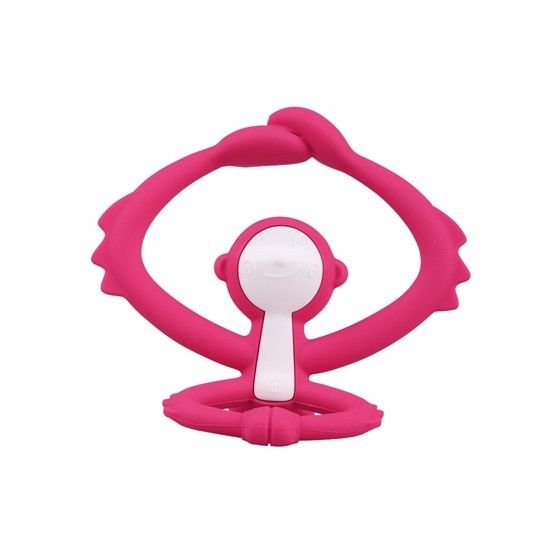 Mombella Gryzak Zabawka Małpka Dark Pink