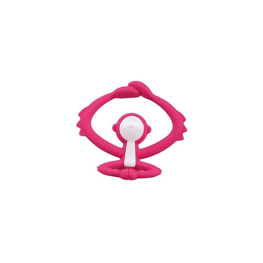 Mombella Gryzak Zabawka Małpka Dark Pink