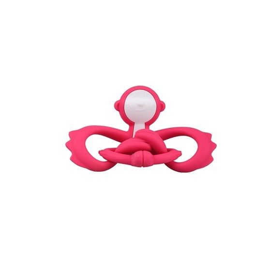 Mombella Gryzak Zabawka Małpka Dark Pink
