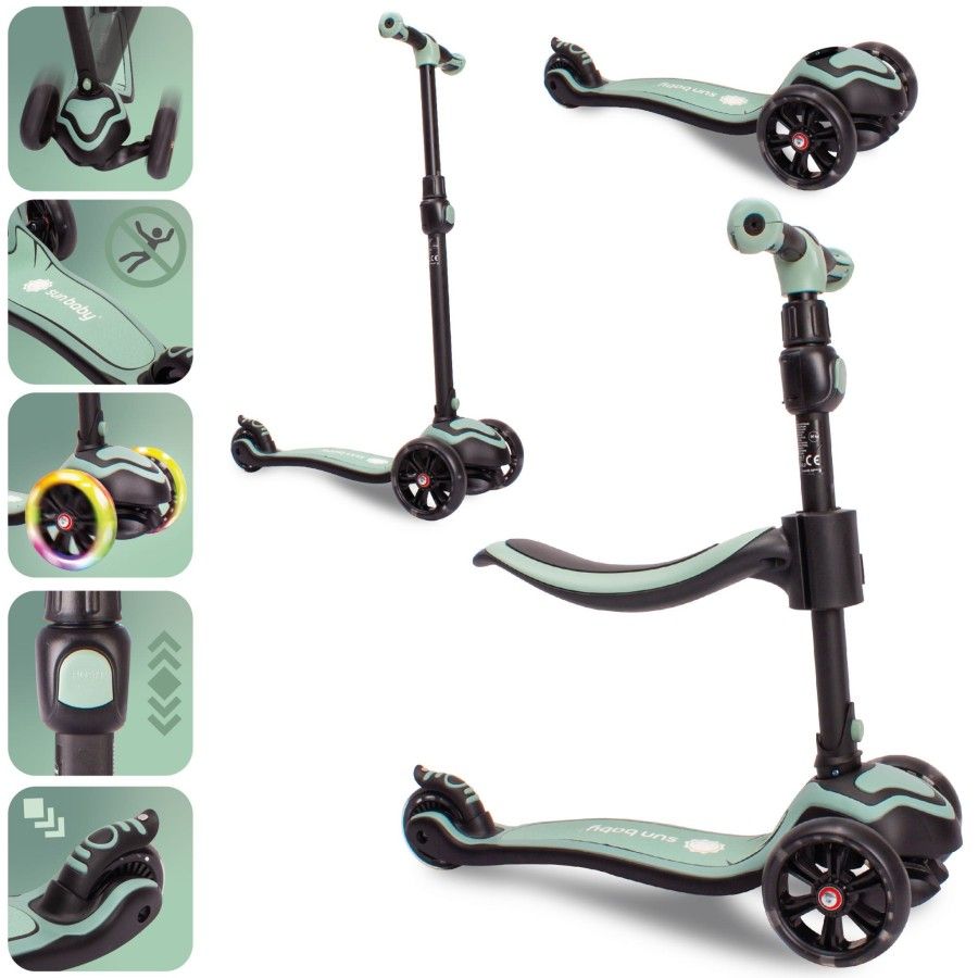 Sun Baby Scooter pre deti 3in-Balans Balance Flash 3IN1