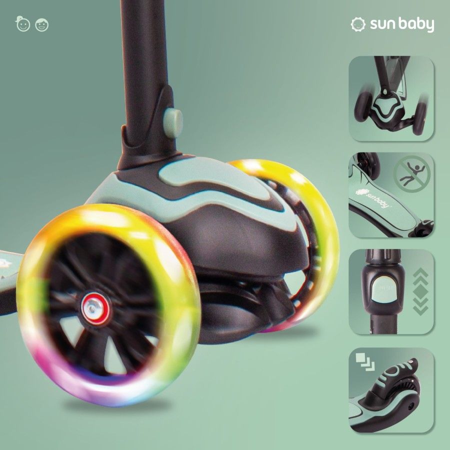 Sun Baby Scooter pro děti 3in-balans Balance Flash 3in1