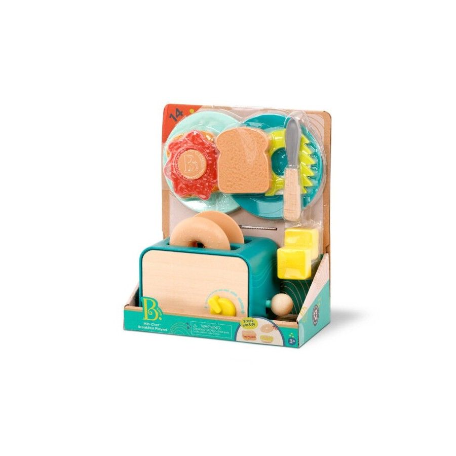 B.Toys Mini Chef - Raňajky Playset - hriankovač a doplnky