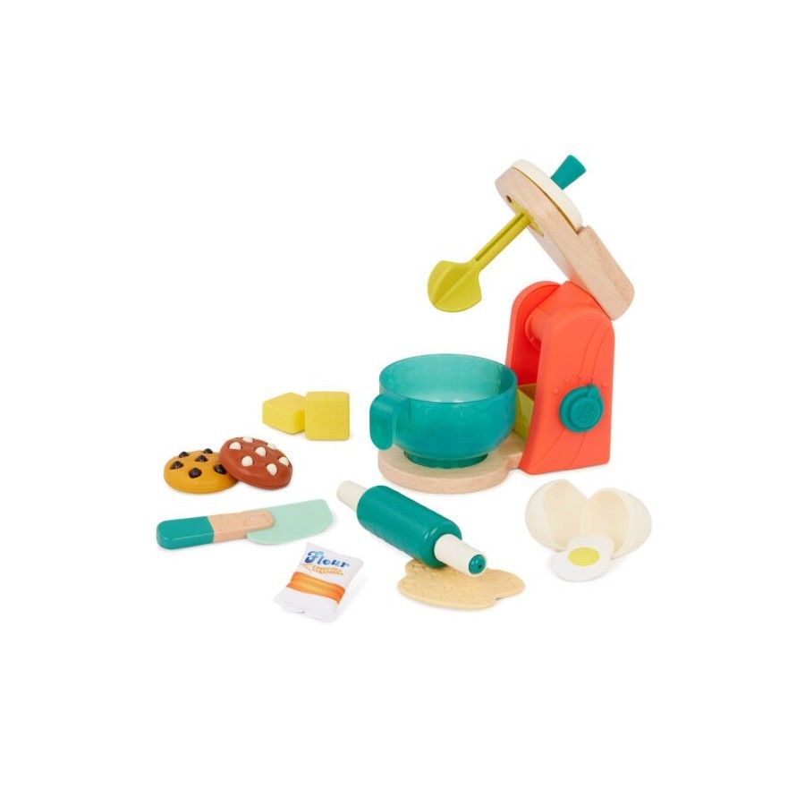 B.Toys Mini Chef Mix & Bake Playset – Holzmischer mit Zubehör