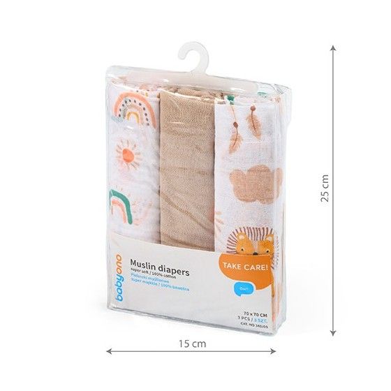 Baba és zenei pelenkák. Super Soft Beige - 5901435414514