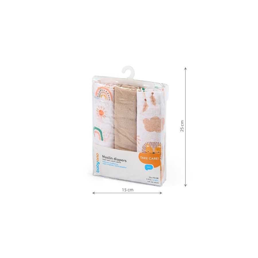 Baba és zenei pelenkák. Super Soft Beige - 5901435414514