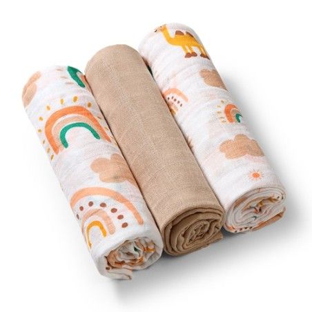 Baby and musical diapers. Super soft beige
