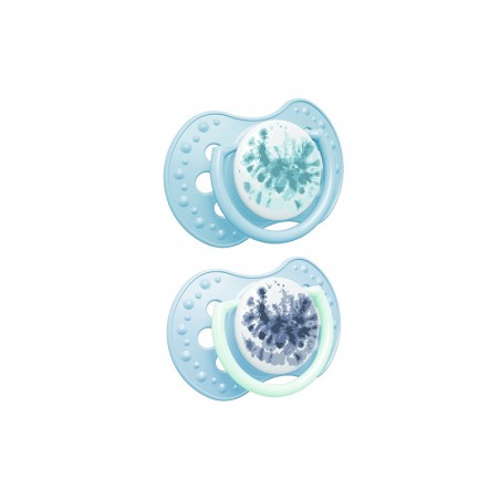 LOVI Smoczek silikonowy dynamiczny 3-6 m 2 szt. Tie Dye Blue