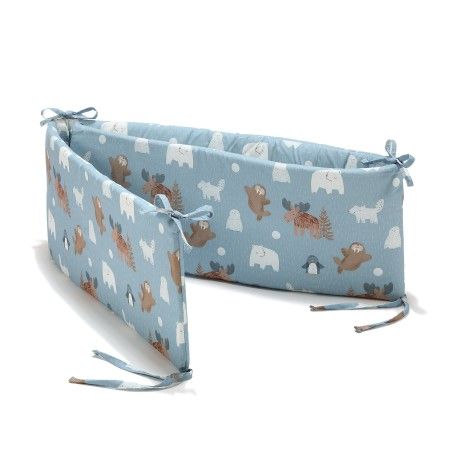 La Millou ARCTIC FRIENDS Babybettschutz aus Baumwolle