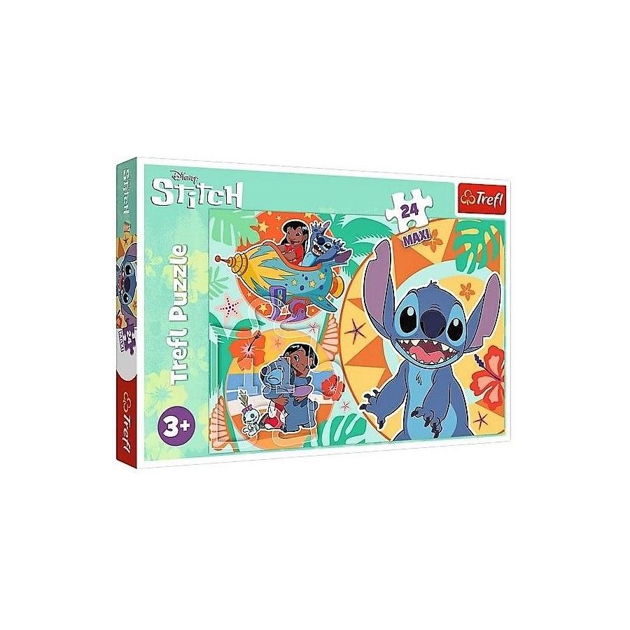 Trefl Puzzle 24 Maxi Lilo & Stitch, Cheerful Day of Lilo & Stitch