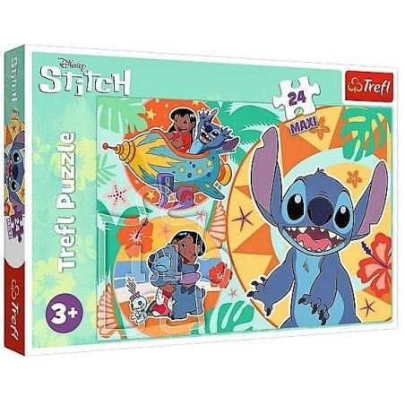 Trefl Puzzle 24 Maxi Lilo & Stitch, Cheerful Day of Lilo & Stitch