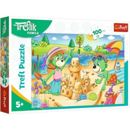 Trefl Troflików Family Puzzle 100 El. Día de Treflik