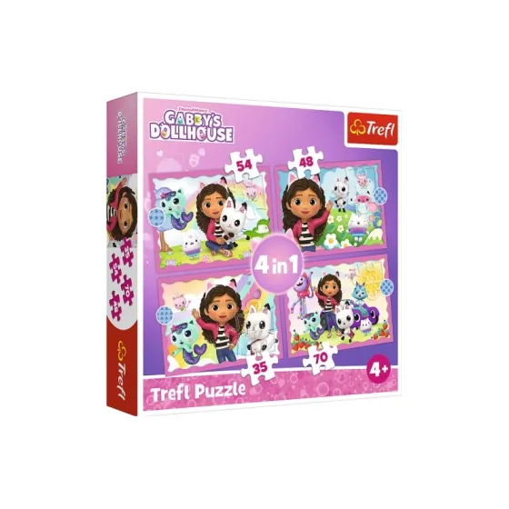 Trefl Puzzle 4w1 (35, 48, 54, 70) Przygody Gabi