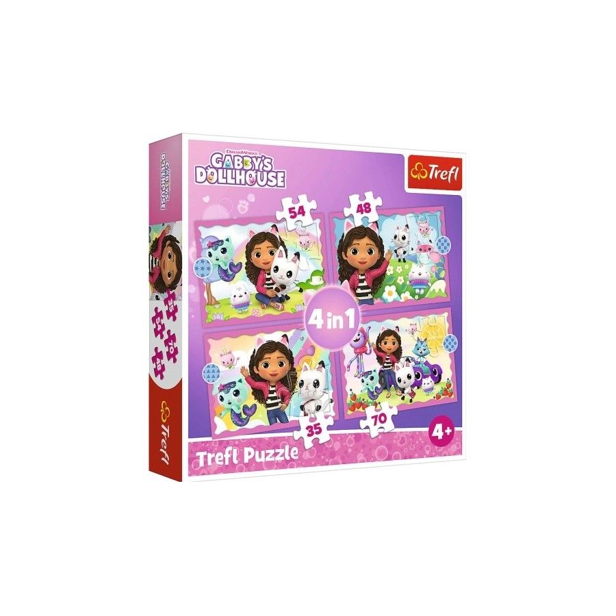 Trefl 4in1-Puzzle (35, 48, 54, 70) Gabis Abenteuer