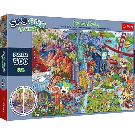 Trefl Puzzle Spy Guy Lost Items 500 el. USA