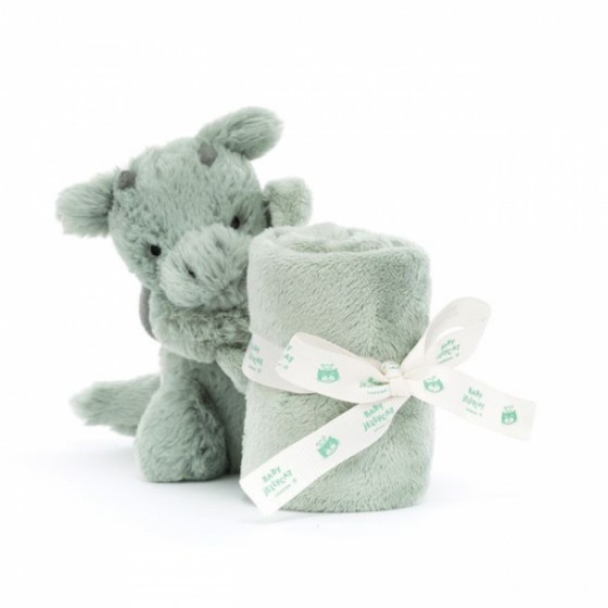 JellyCat - Smok Szmatka Przytulanka Miętowo - Szara 34 cm -