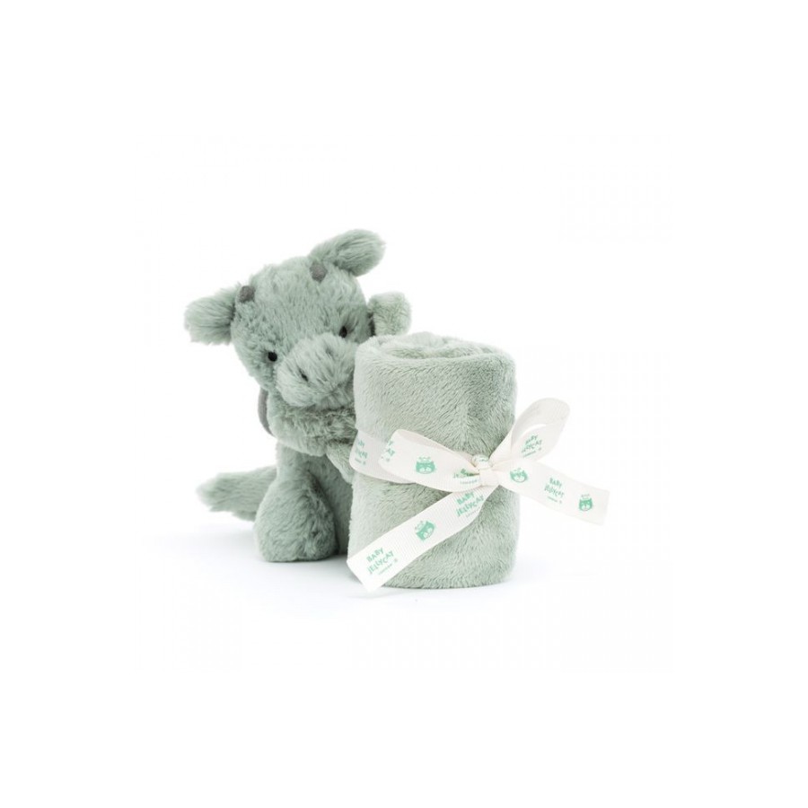 JellyCat - Smok Szmatka Przytulanka Miętowo - Szara 34 cm -