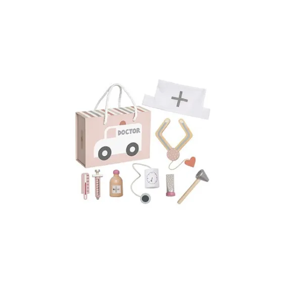 Jabadabado fából készült orvosi készlet rózsaszín 18 hónap -