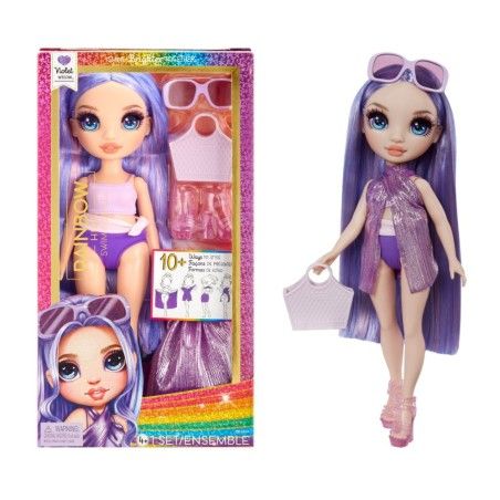 Rainbow High Swim & Style fialové pur