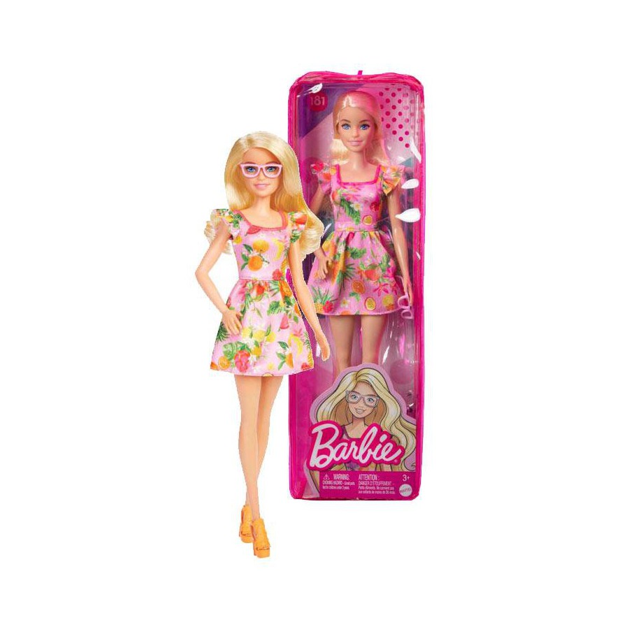 Barbie lalka Fashionistas w sukience HBV15 - 194735002030