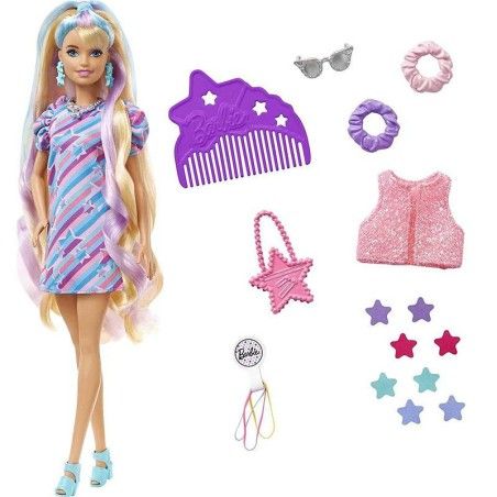 Barbie Docka helt hår med akcesor.mix Hcm87