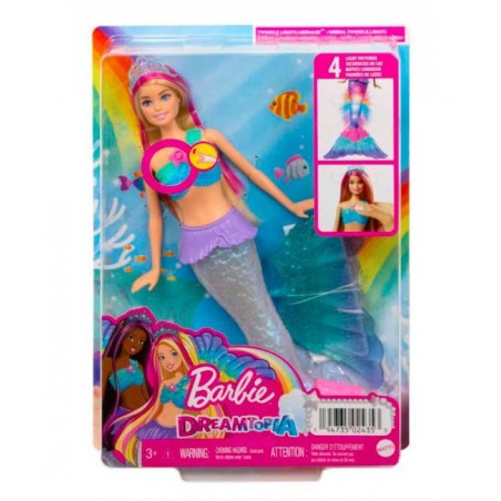 Barbie Malibu Syrenka migoczące światełka HDJ36