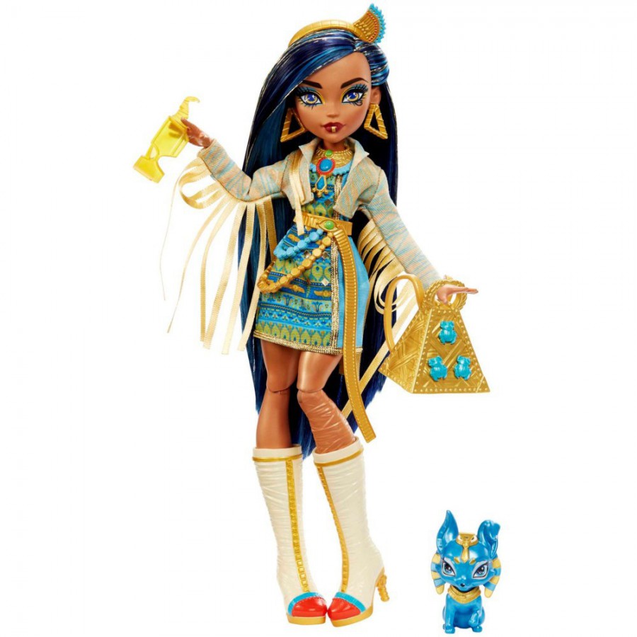 MONSTER HIGH Cleo de Nile lalka+akc HHK54 - 194735069835